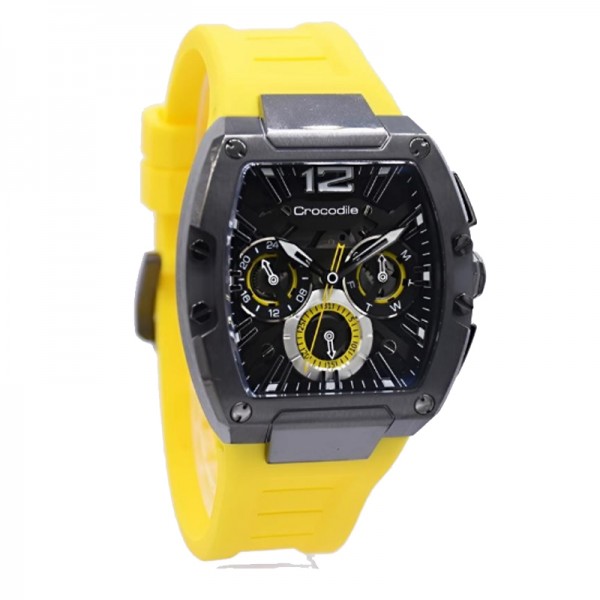 Crocodile CM-042G34L Yellow Rubber Silicon Strap